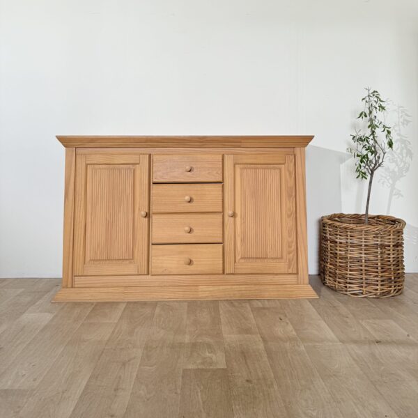 Komoda drewniana rustykalna jasne drewno – vintage