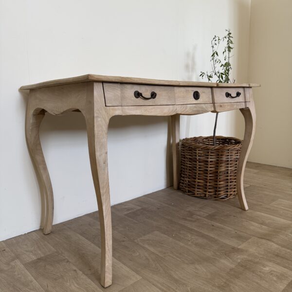 Biurko konsolka z drewna mango – subtelna, elegancka, styl vintage, rustykalny