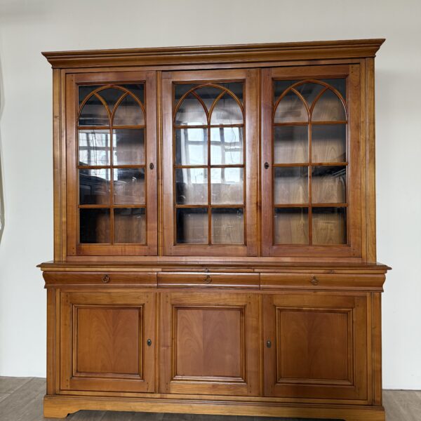 Biblioteka drewniana masywna, klasyczna, drewniana, używana, solidna szafa na książki