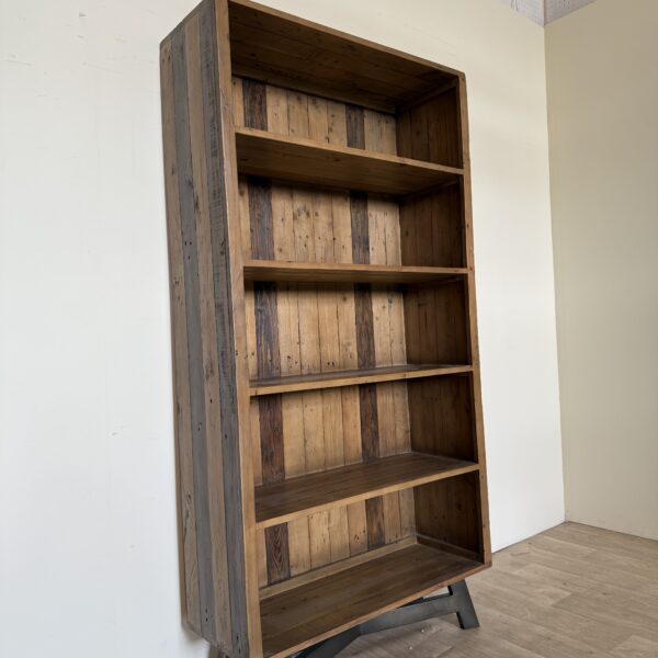 Regał drewniany industrialny masywny solidny